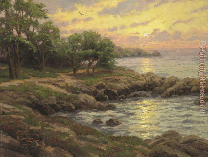 Thomas Kinkade Sunset on Monterey Bay